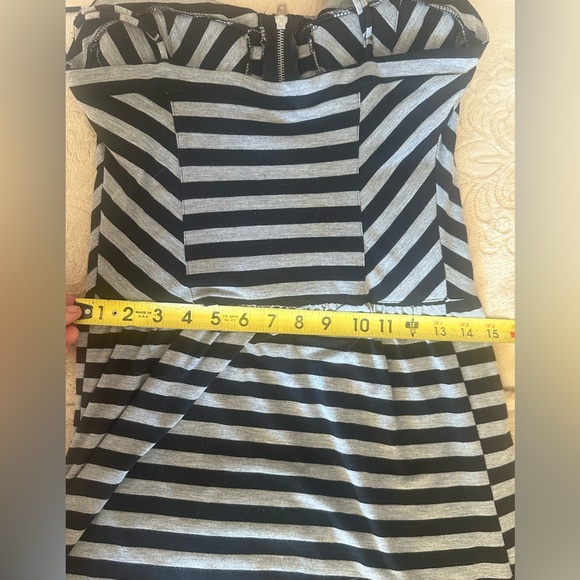 Licorice Summer Dress Sz M Spagetti Strap Striped Print Boho Style Zip Front - Picture 7 of 11